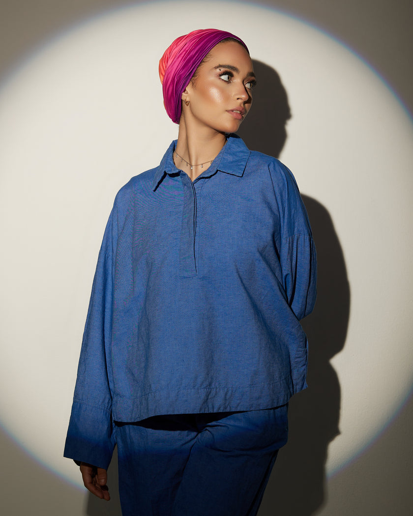Plisse Ombre Turban