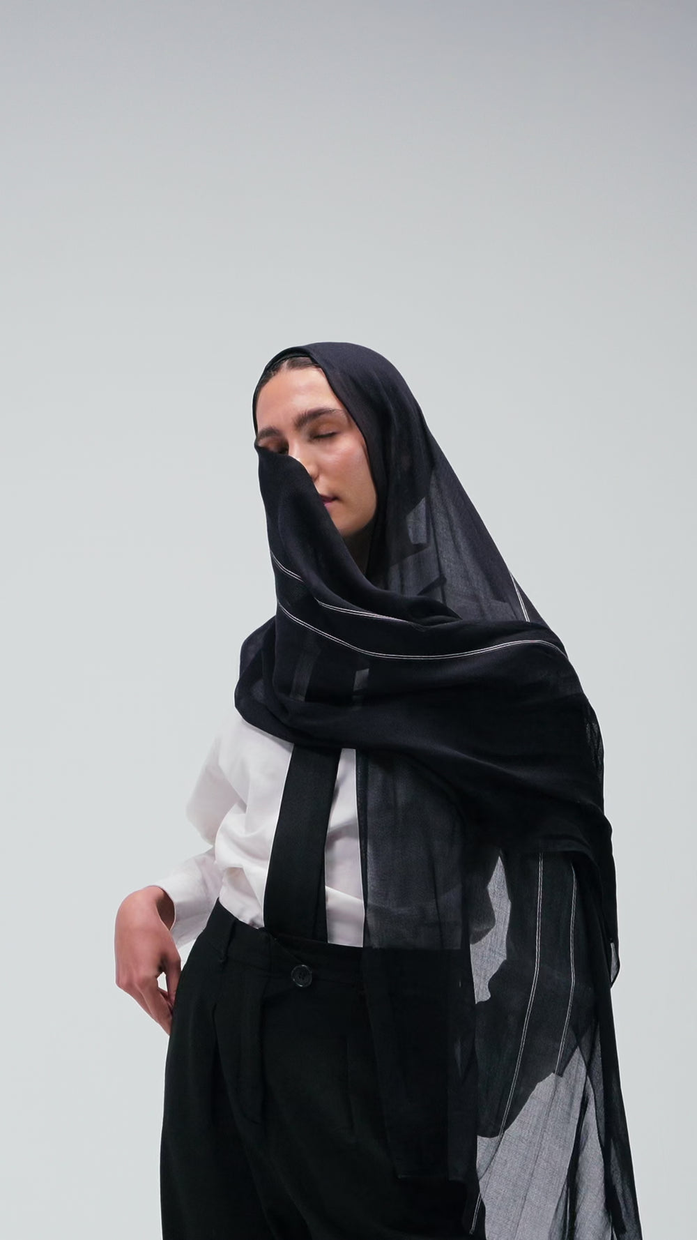 ThreadBlack Bamboo Scarf